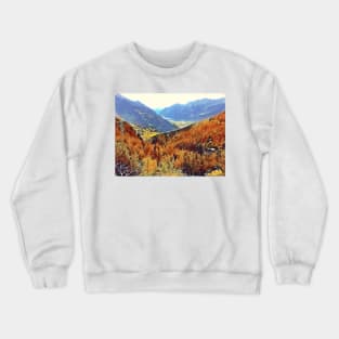 Autumn leaves in the mountains Crewneck Sweatshirt